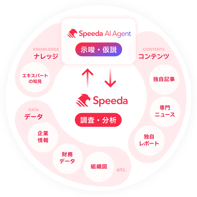 Speedaの情報フロー図解 - データから示唆・仮説までの流れ