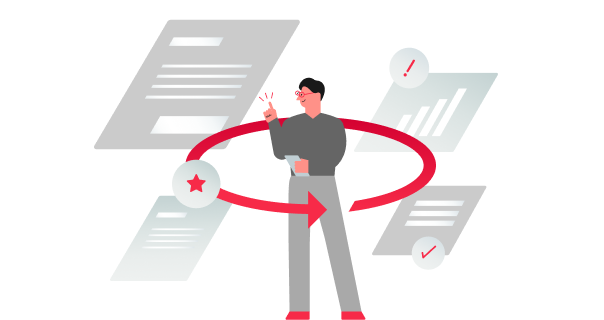 ワンストップで業界全体を把握のイラスト