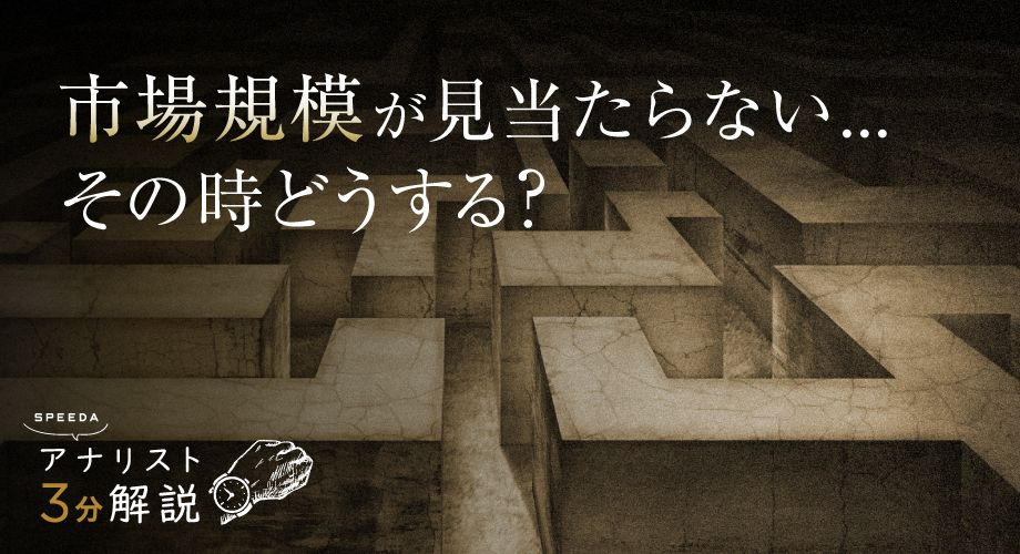 市場規模が見当たらない……その時どうする？ 